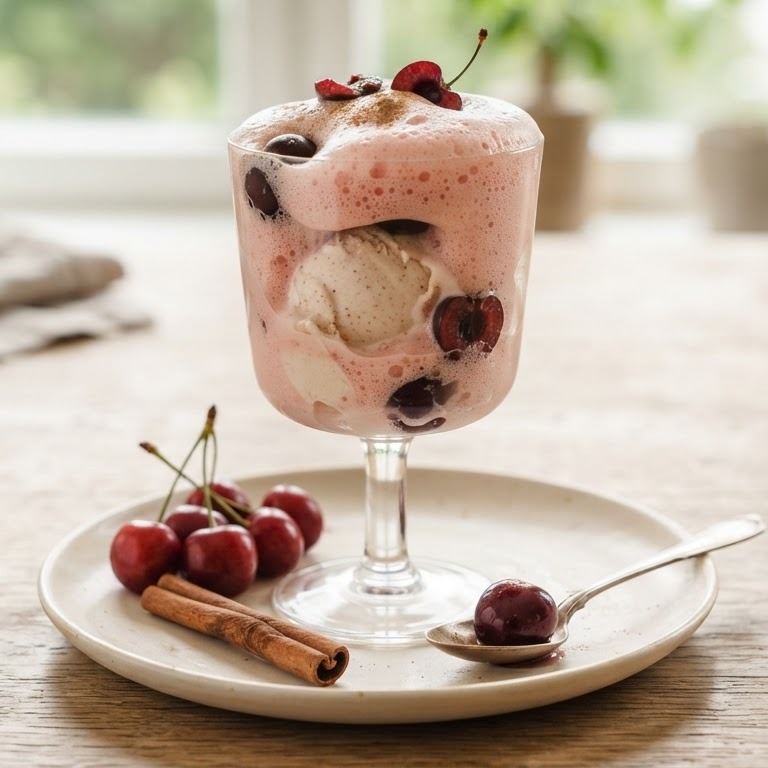 Sabayon van kriekbier en kaneelijs recept