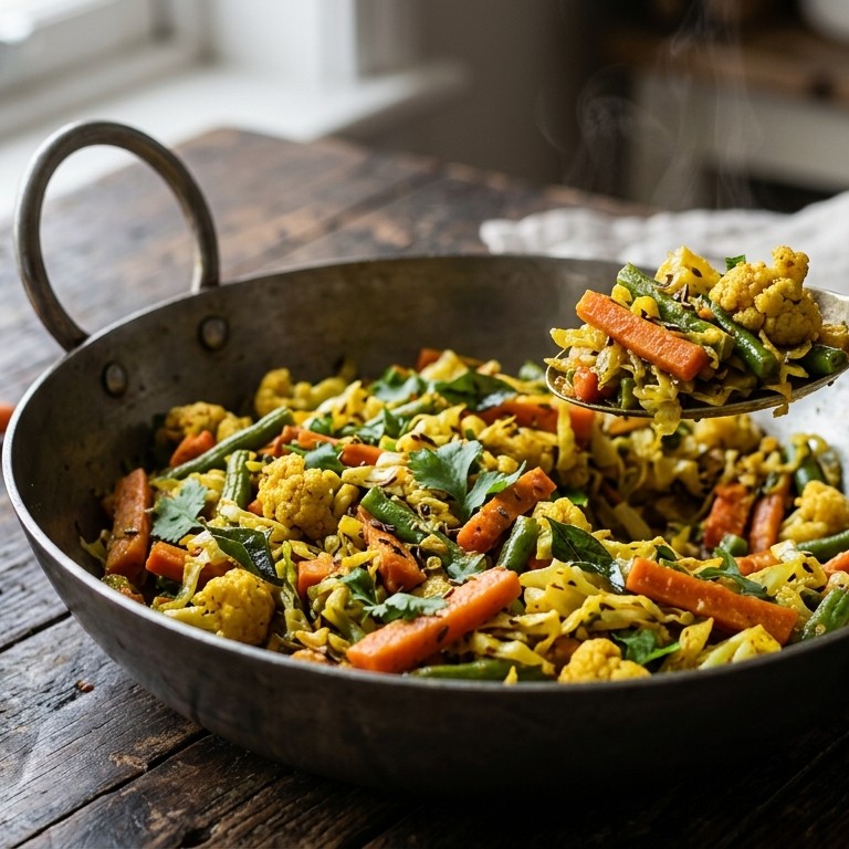 Sabzi Bhujia (gemengde gekruide groenten) recept