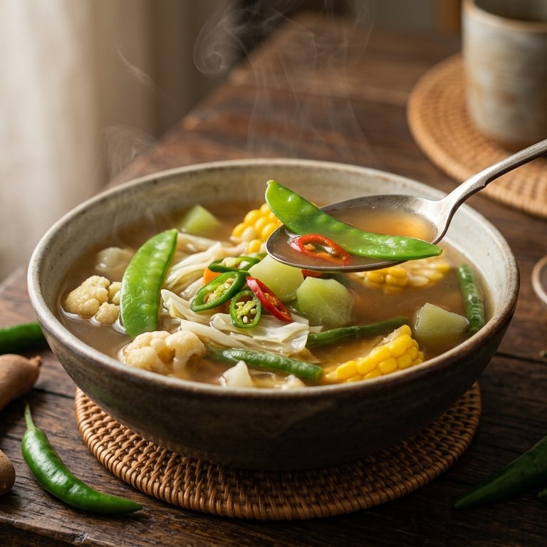 Sajoer asem (groentegerecht met peultjes) recept