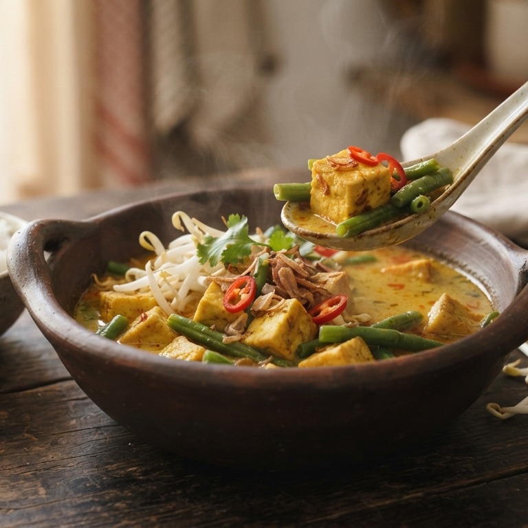 Sajoer boontjes met tofu en taugé recept
