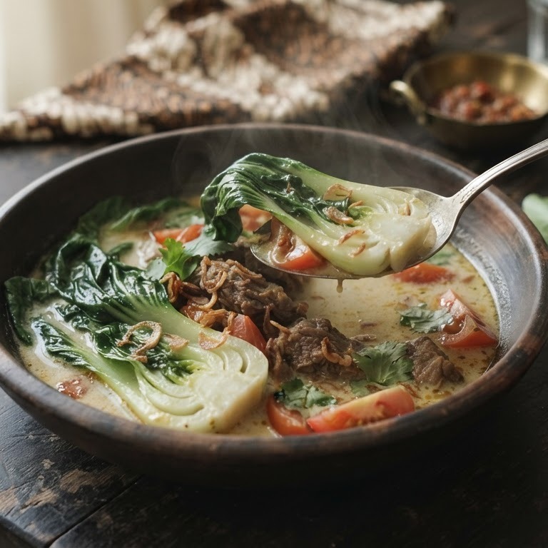 Sajoer paksoi (soep van paksoi in kokosmelk) recept