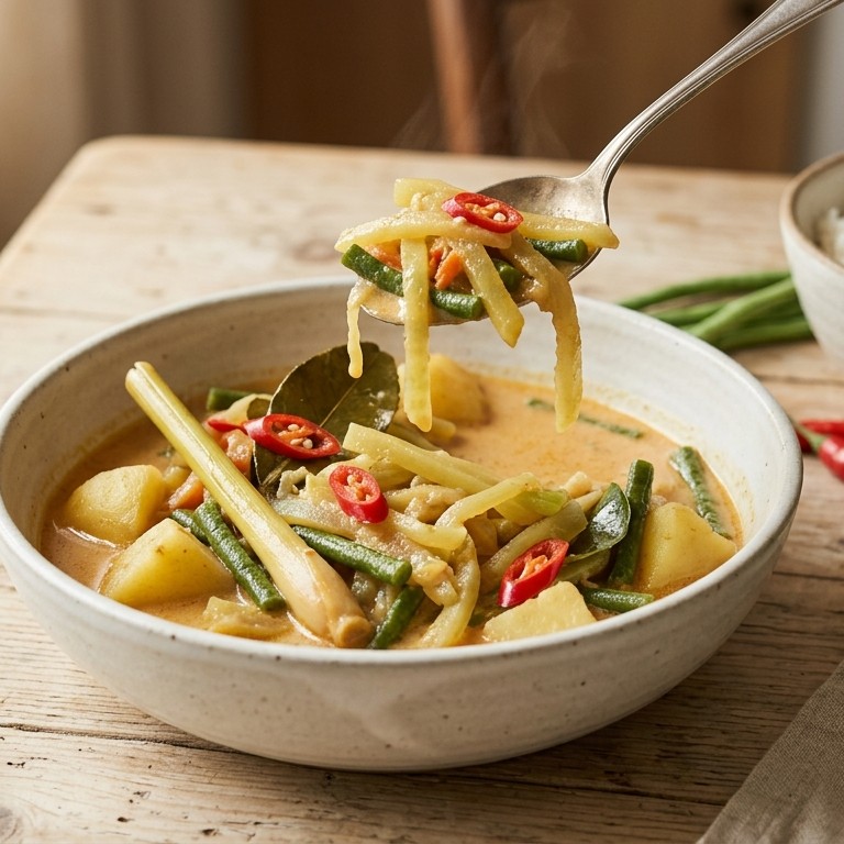 Sajoer Papaya (jonge papaya in pittige kokossaus) recept