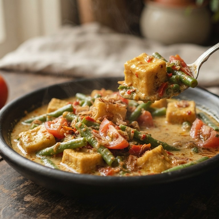 Sajoer tofu met boontjes recept