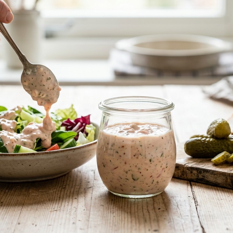 Salade dressing met augurk en ui recept