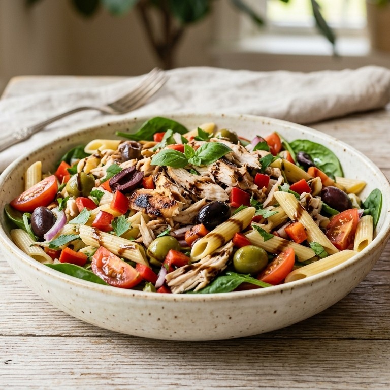 Salade kip en olijven recept