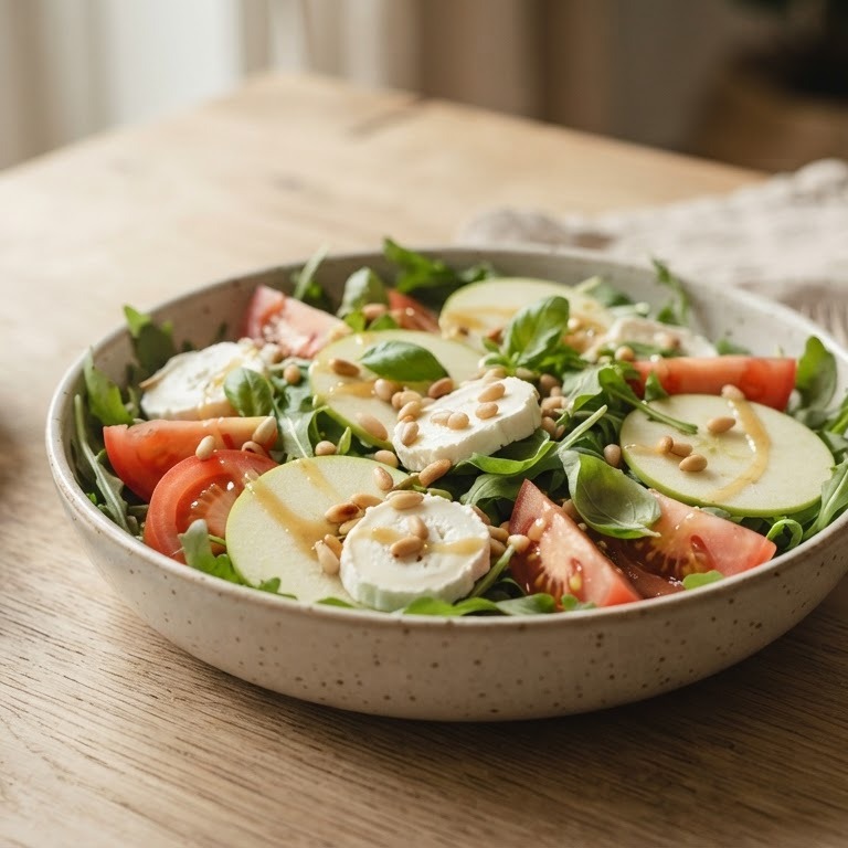 Salade met appel en geitenkaas recept