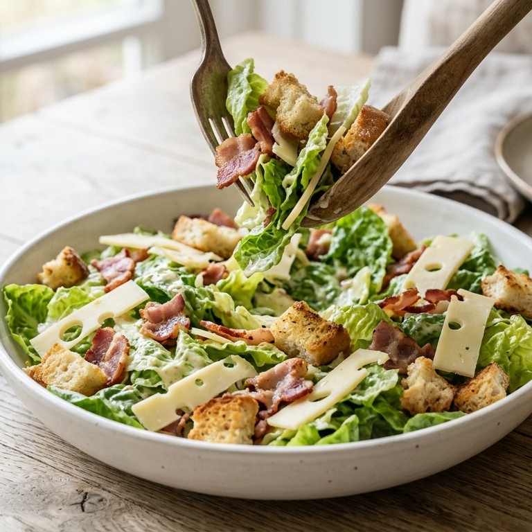 Salade met bacon en emmenthaler recept