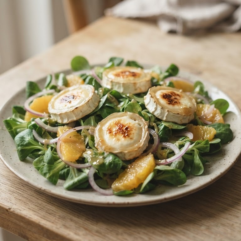 Salade met geitenkaas recept