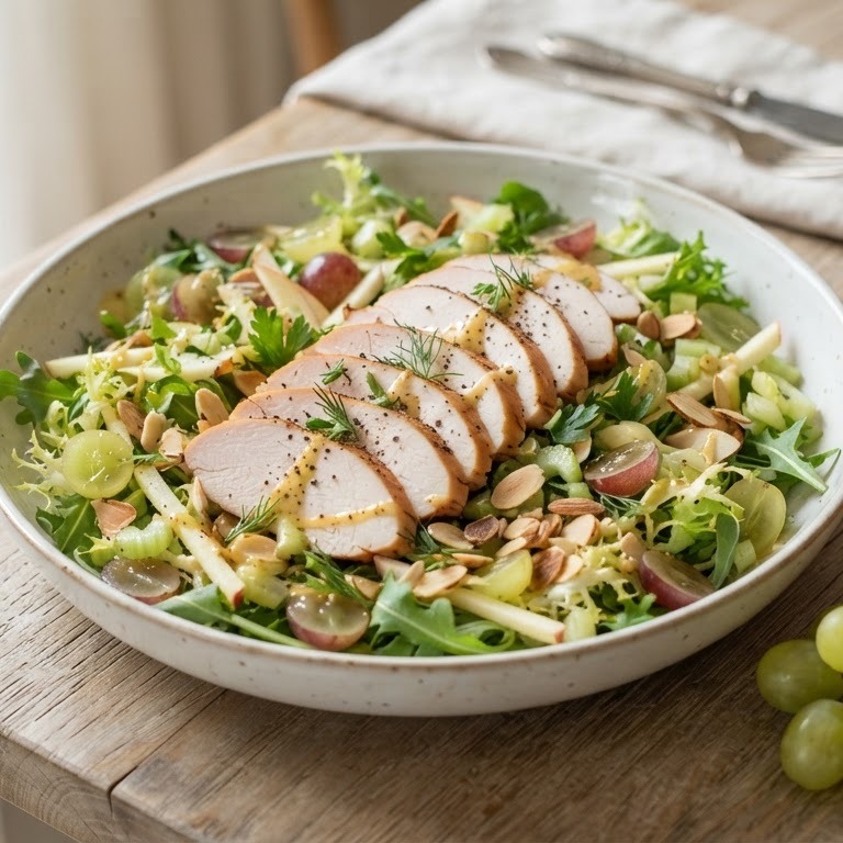 Salade met gerookte kip recept