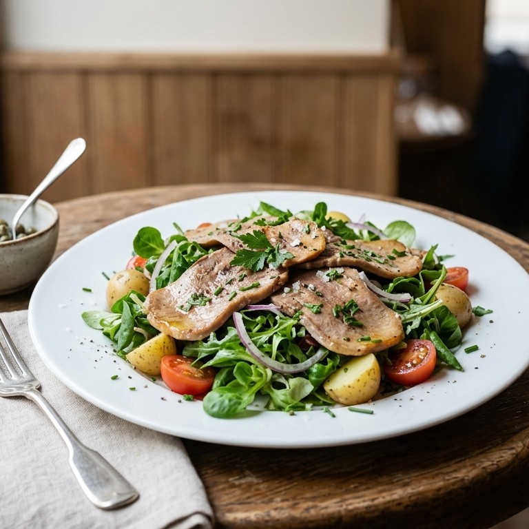 Salade met Lamstong recept