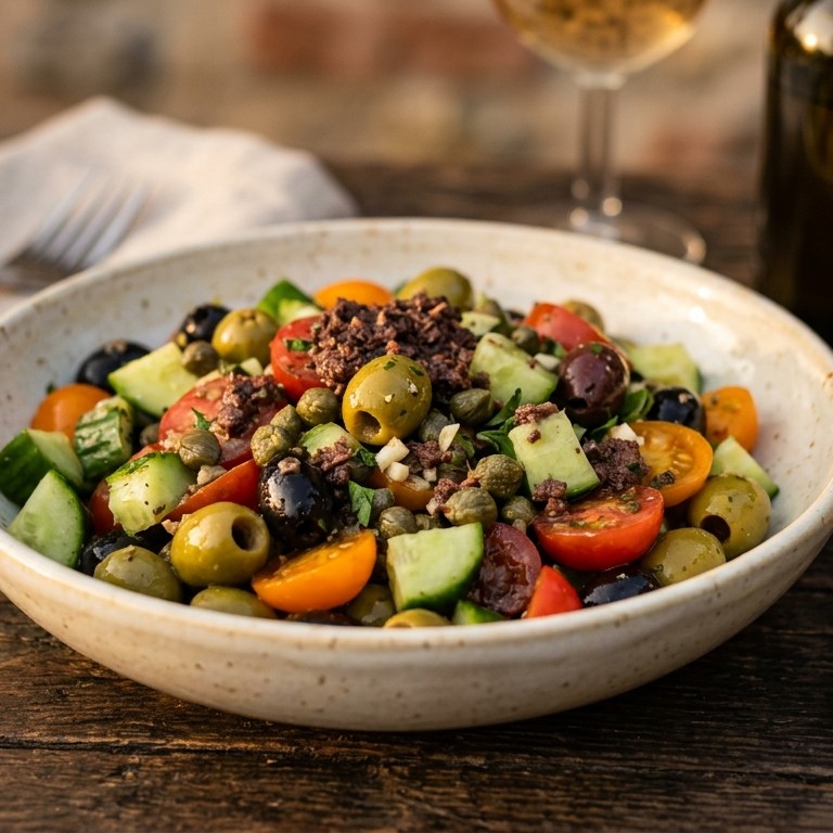 Salade met olijven recept