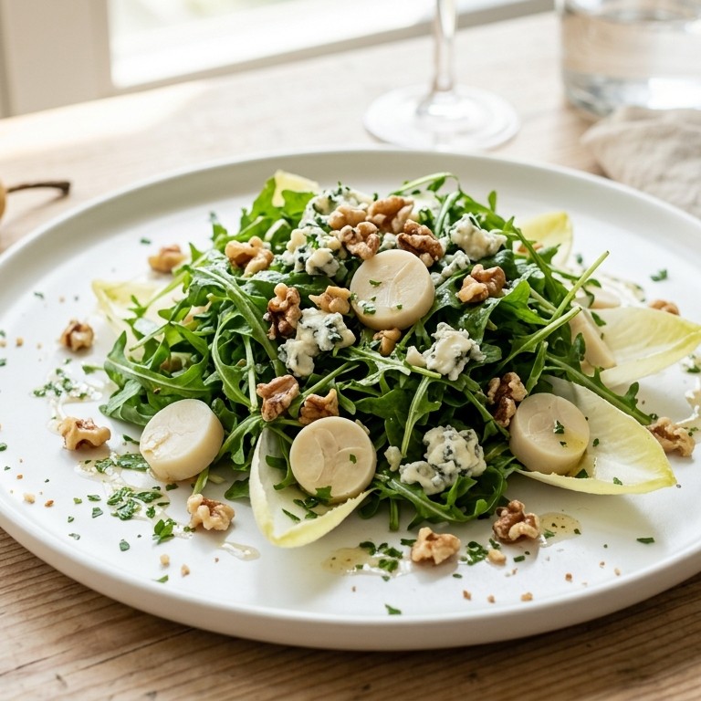 Salade met roquefort en walnoten recept