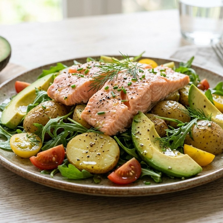 Salade met zalm recept