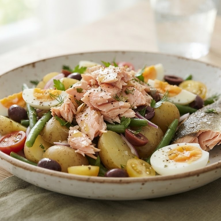 Salade Nicoise met forel recept