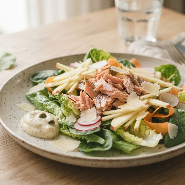 Salade van appel en forel recept