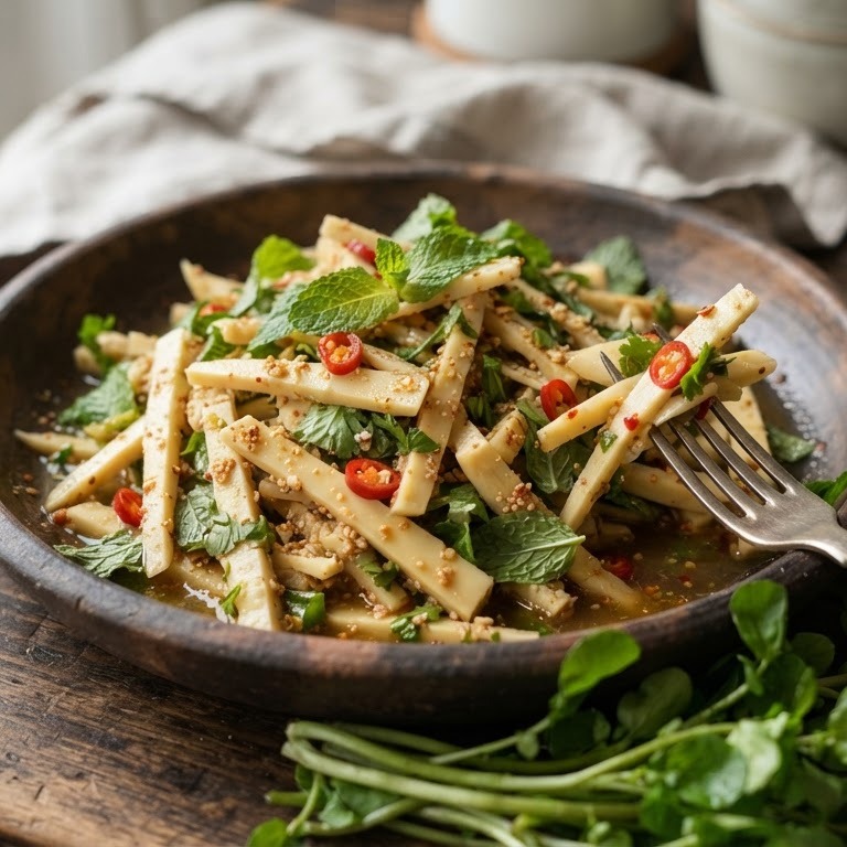 Salade van bamboescheuten recept