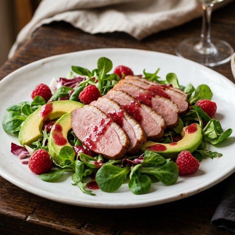 Salade van gerookte eendenborst en avocado recept