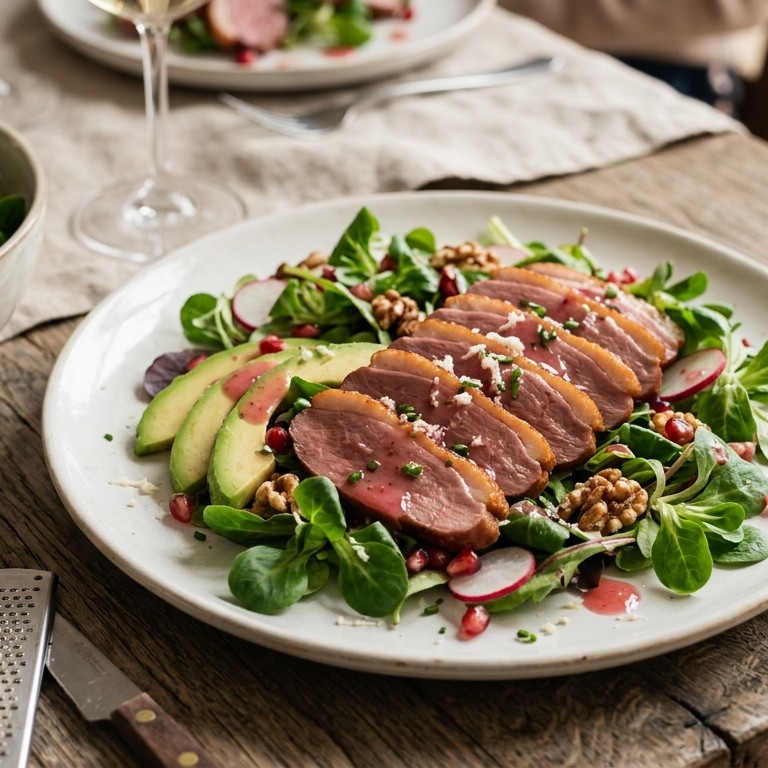 Salade van gerookte eendenborst recept