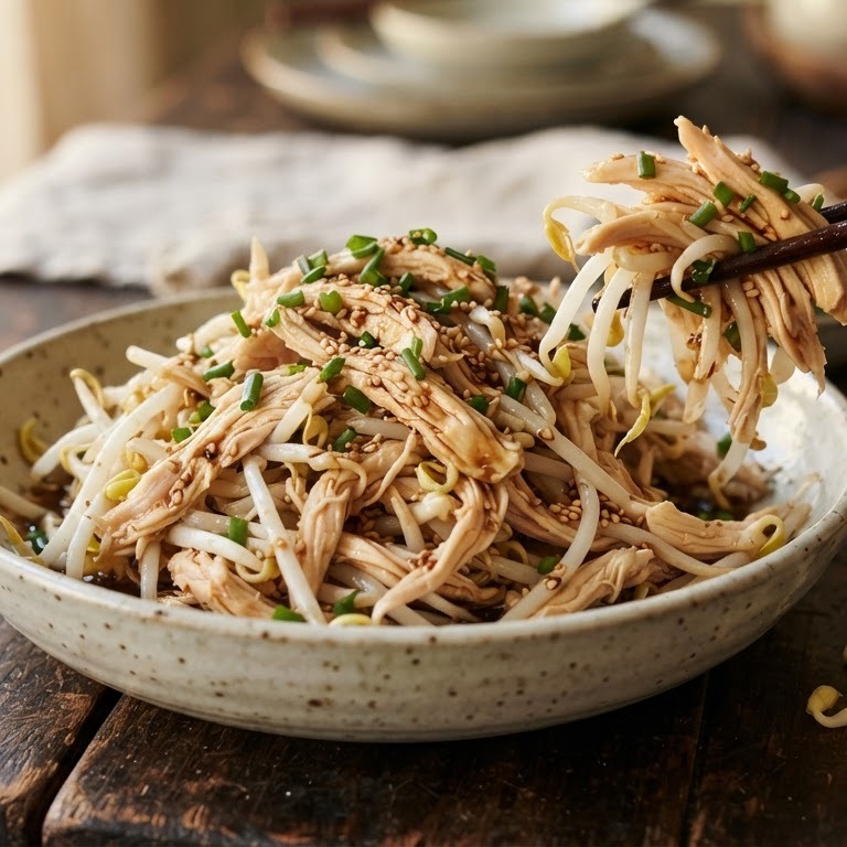 Salade van kip en taugé recept