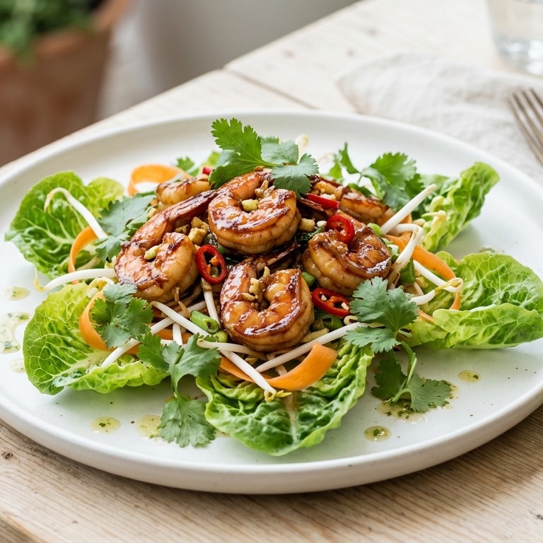 Salade van spicy scampi’s recept
