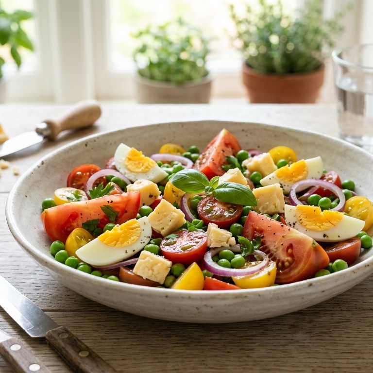 Salade van tomaten-en blokjes oude kaas recept