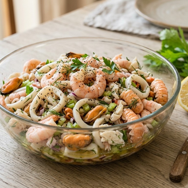 Salade van zeevruchten recept
