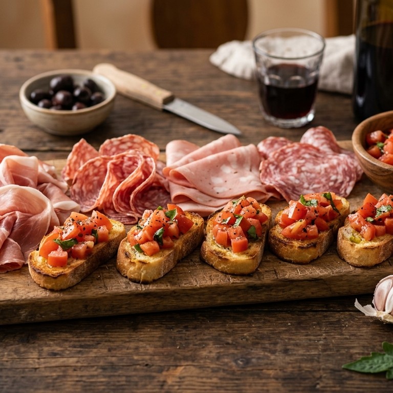 Salami-hamschotel met toast recept