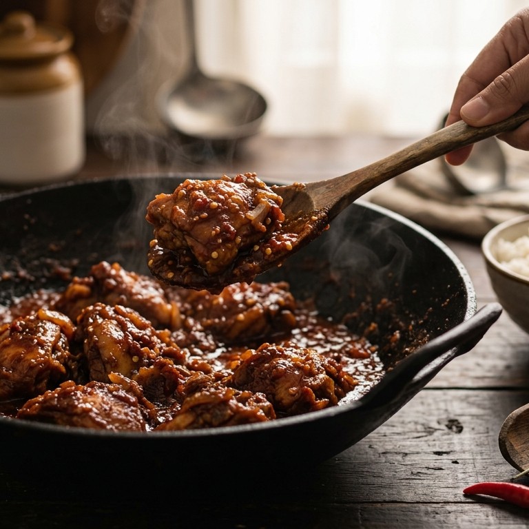 Sambal goreng Bali (zeer pittig kipgerecht) recept