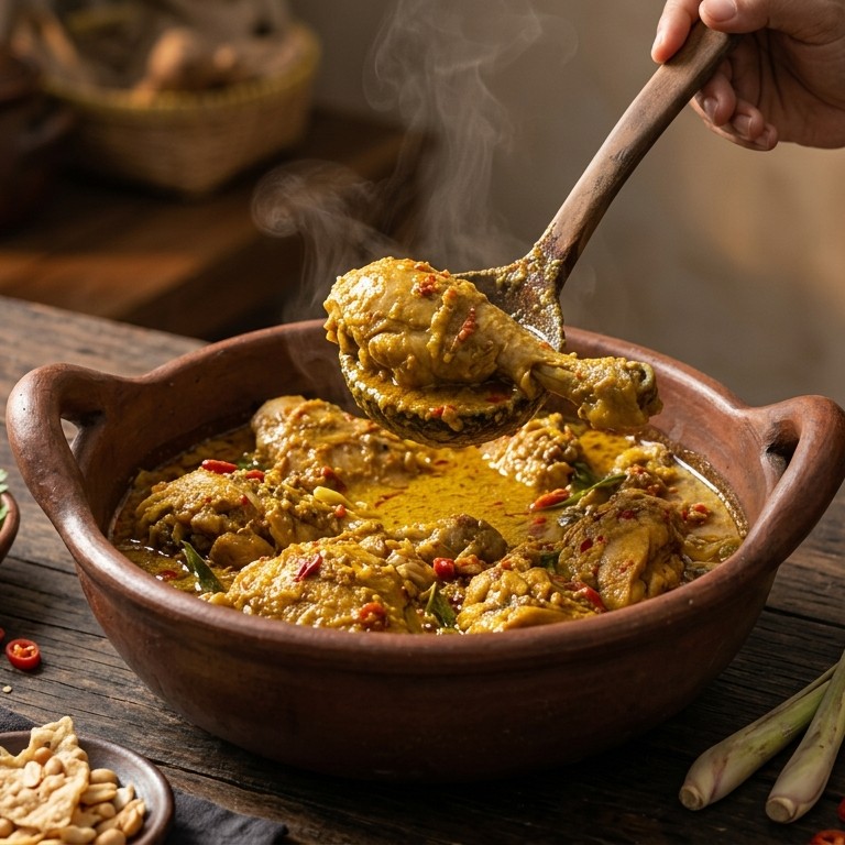 Sambal goreng besengeh (zeer pittig kipgerecht) recept