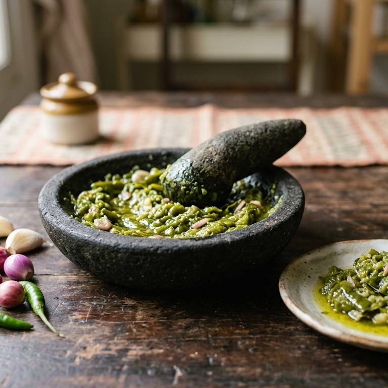 Sambal Hijau (sambal met trassi) recept