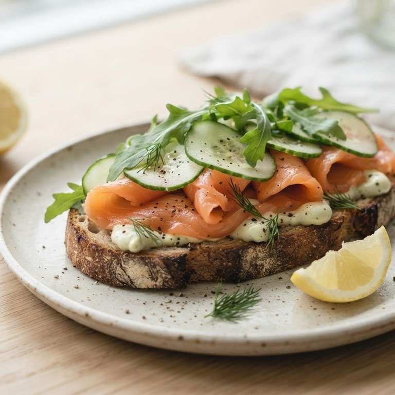Sandwich met gerookte zalm recept