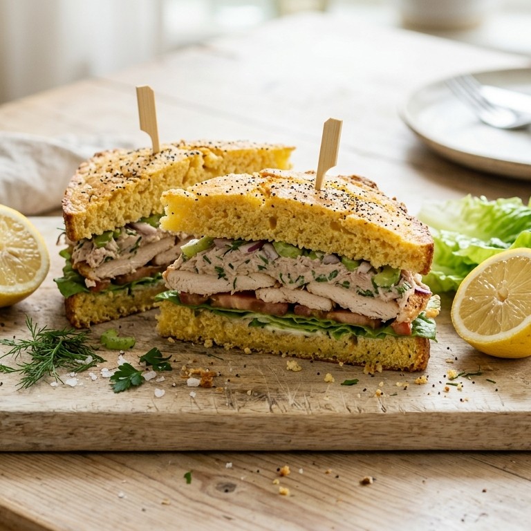 Sandwich met kip en tonijn recept
