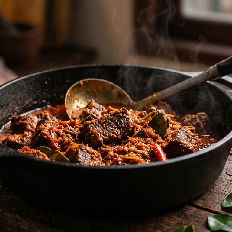 Sapi daging boemboe menado pedis (zeer pittige gestoofde rundvlees) recept