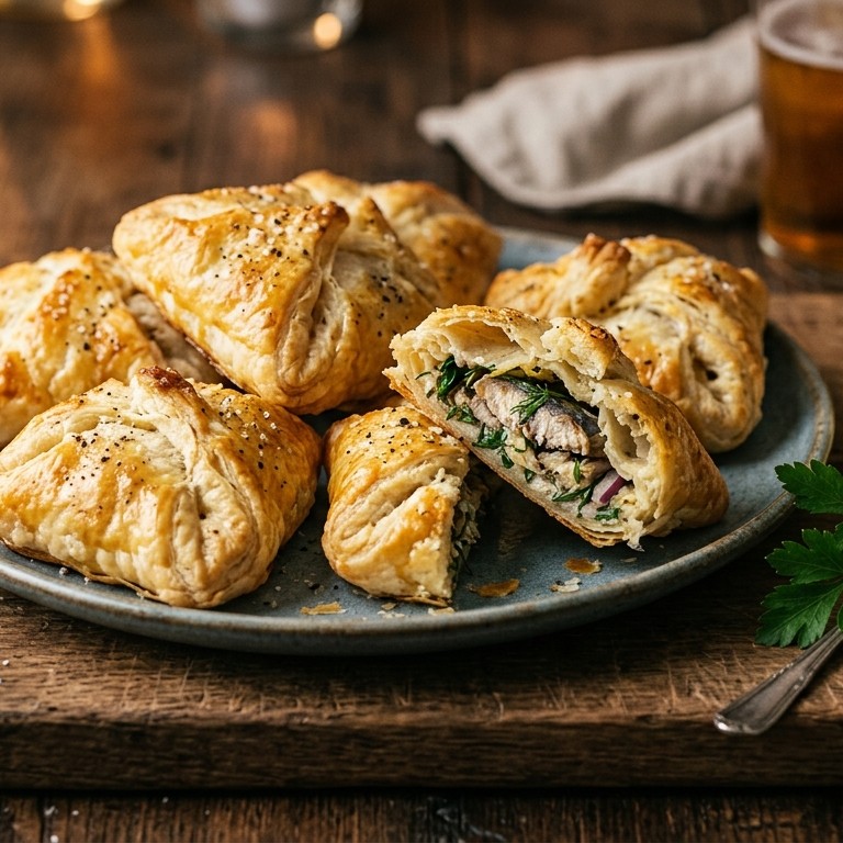 Sardientjes in bladerdeeg recept