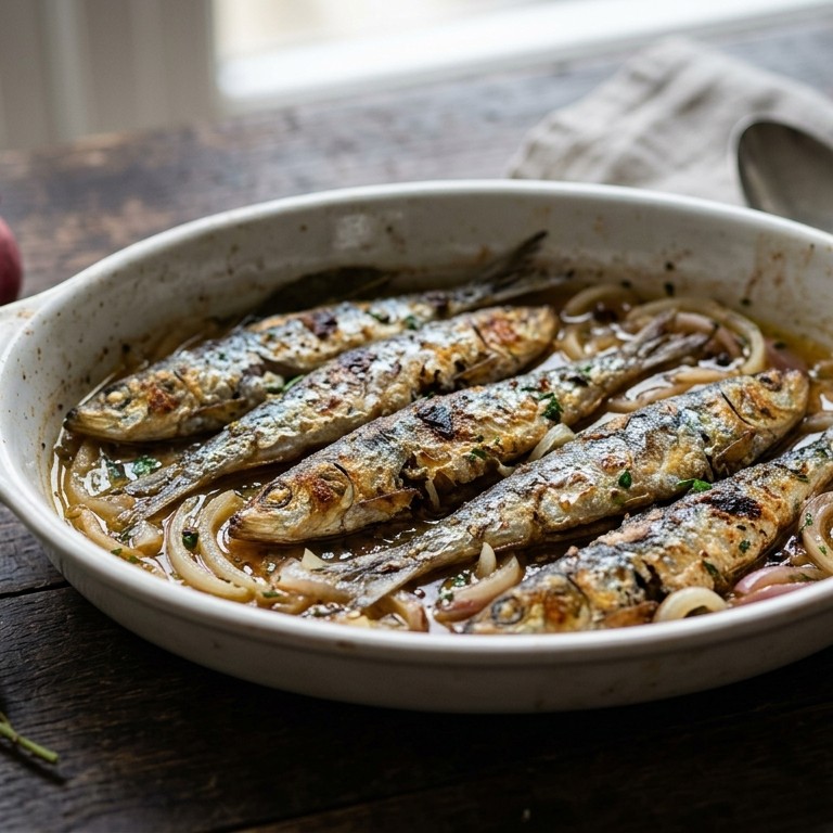 Sardientjes in scherp sausje recept