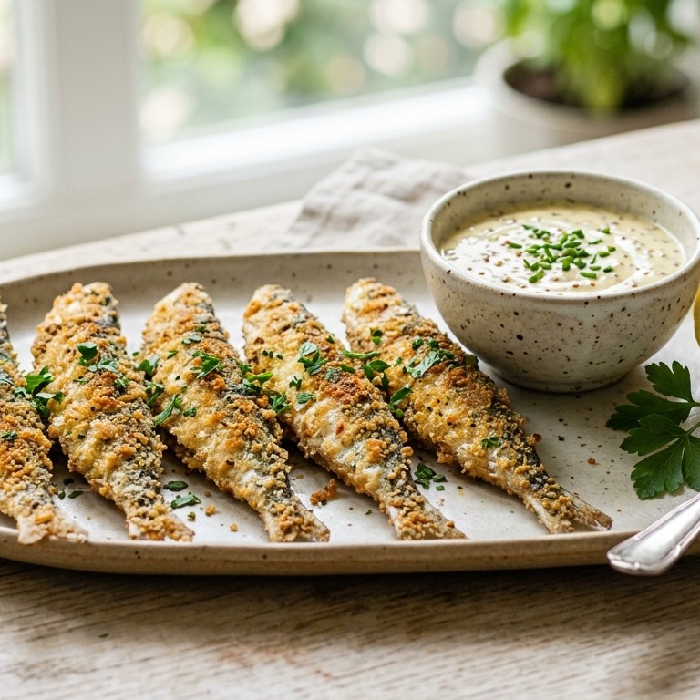 Sardientjes met mosterdroomsaus recept