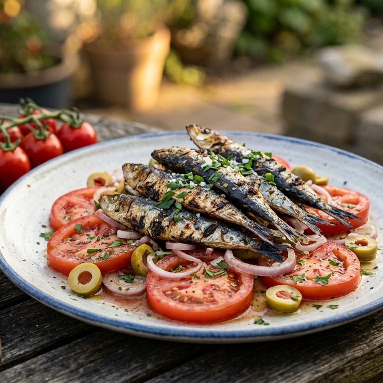 Sardientjes op tomaten en sjalotjes recept