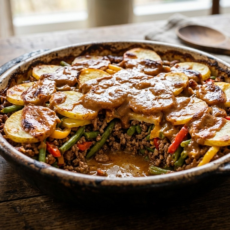 Saté-bonen schotel recept