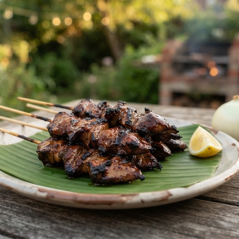 Saté hati ajam (saté vak kippenlevertjes) recept