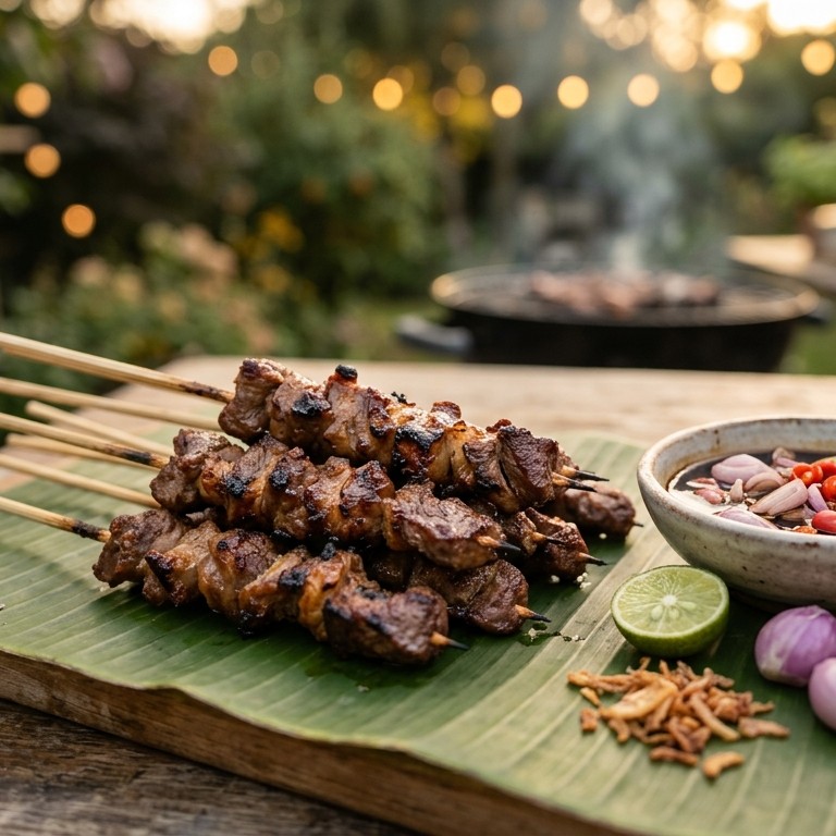 Sate kambing (geitenvlees) recept