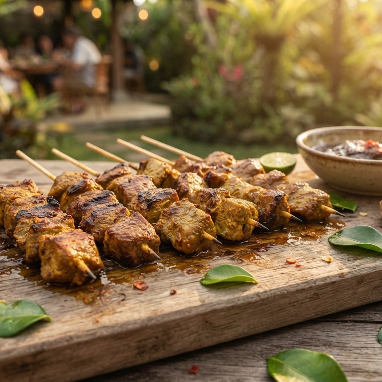Saté kendari (licht gemarineerde saté van rundvlees) recept