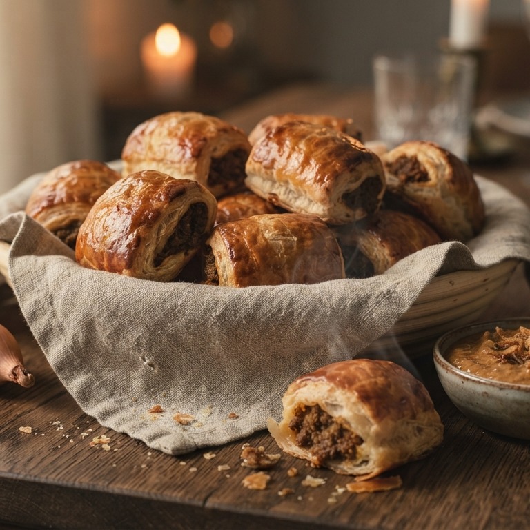 Sate-saucijzenbroodjes recept