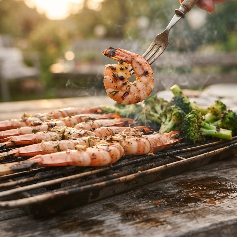 Sate van grote garnalen recept