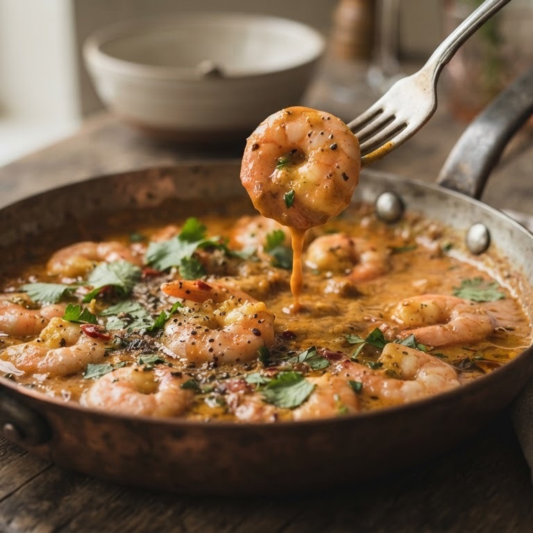 Scampi met tomaat-kerriesaus recept