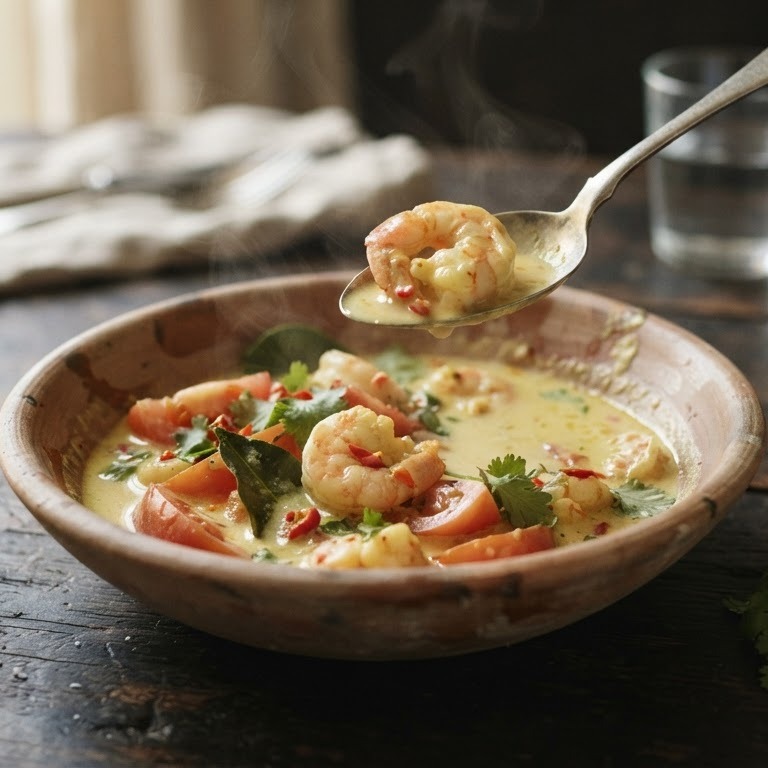 Scampi's in kokosmelk recept