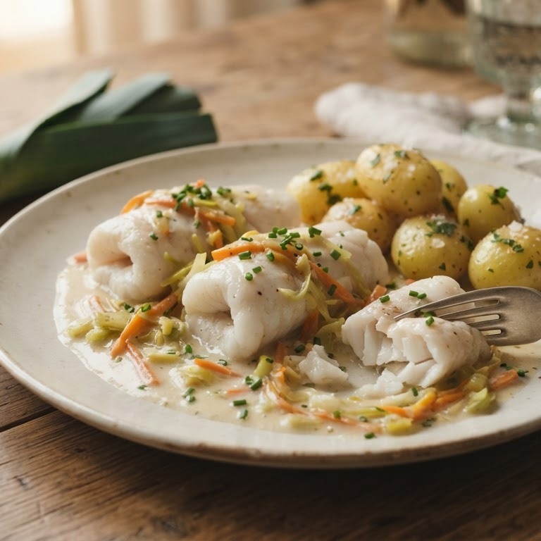 Scheldefilets met jonge groentensaus recept
