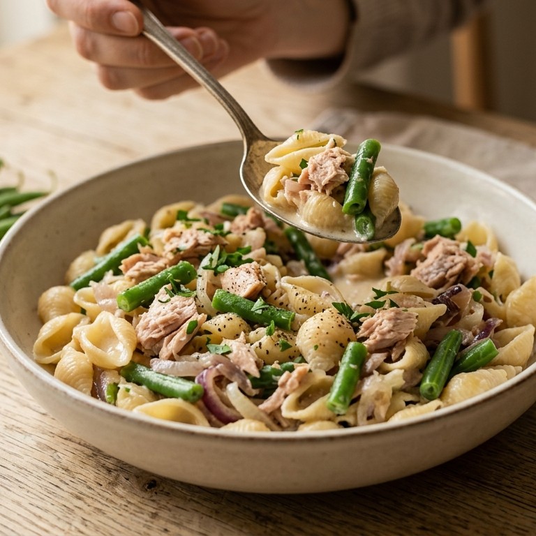 Schelpjes met tonijn recept