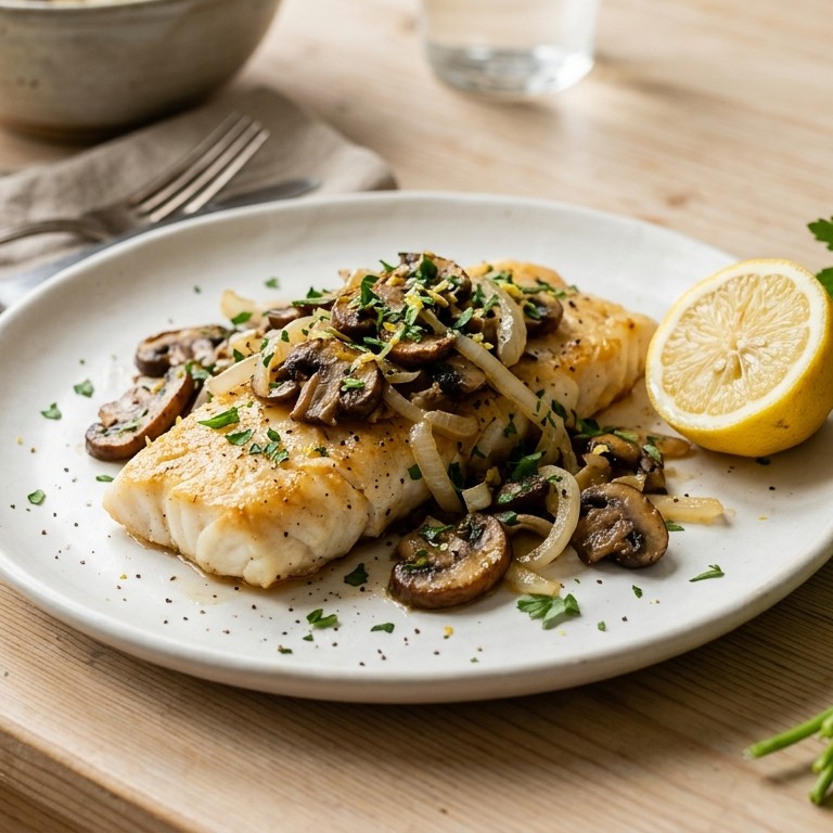 Schelvis met champignons recept