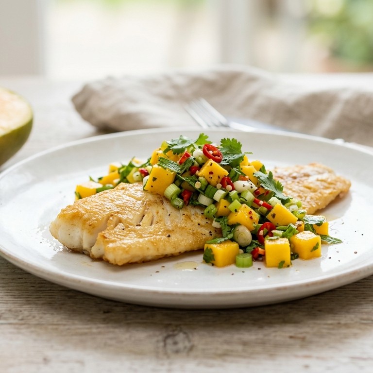 Schelvis met pittige salsa recept