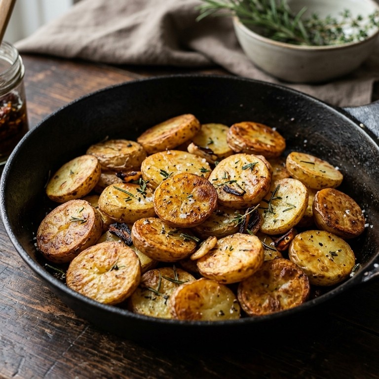 Schijfjes gebakken aardappels recept